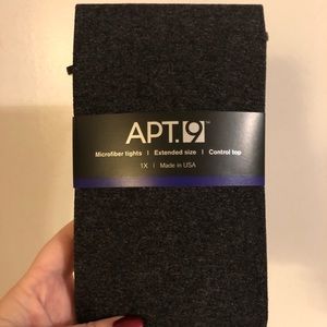 Microfiber control top tights gray